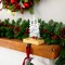 Northlight Galvanized Christmas Trees with Wooden Base Stocking Holder - 8.5"